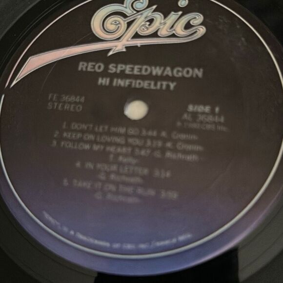REO Speedwagon Epic Hi Infidelity Vinyl Records LP - Picture 6 of 9